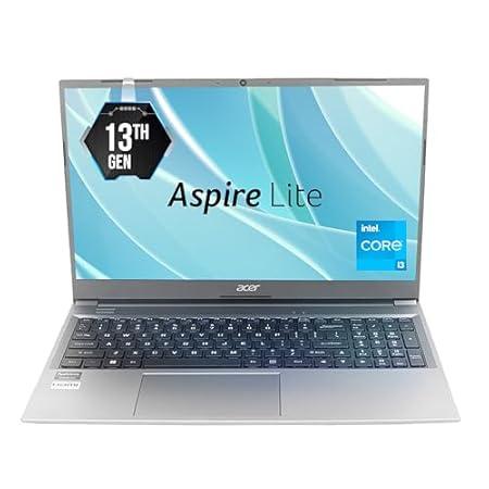 Acer Aspire Lite 13th Gen Intel Core i3-1305U Thin and Light Premium Laptop (Windows 11 Home/8 GB RAM/512GB SSD/36 WHR) AL15-53 with 39.62cm (15.6") Full HD Display, Metal Body, Steel Gray, 1.59 KG